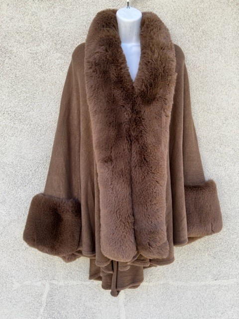 Fur Poncho Camel